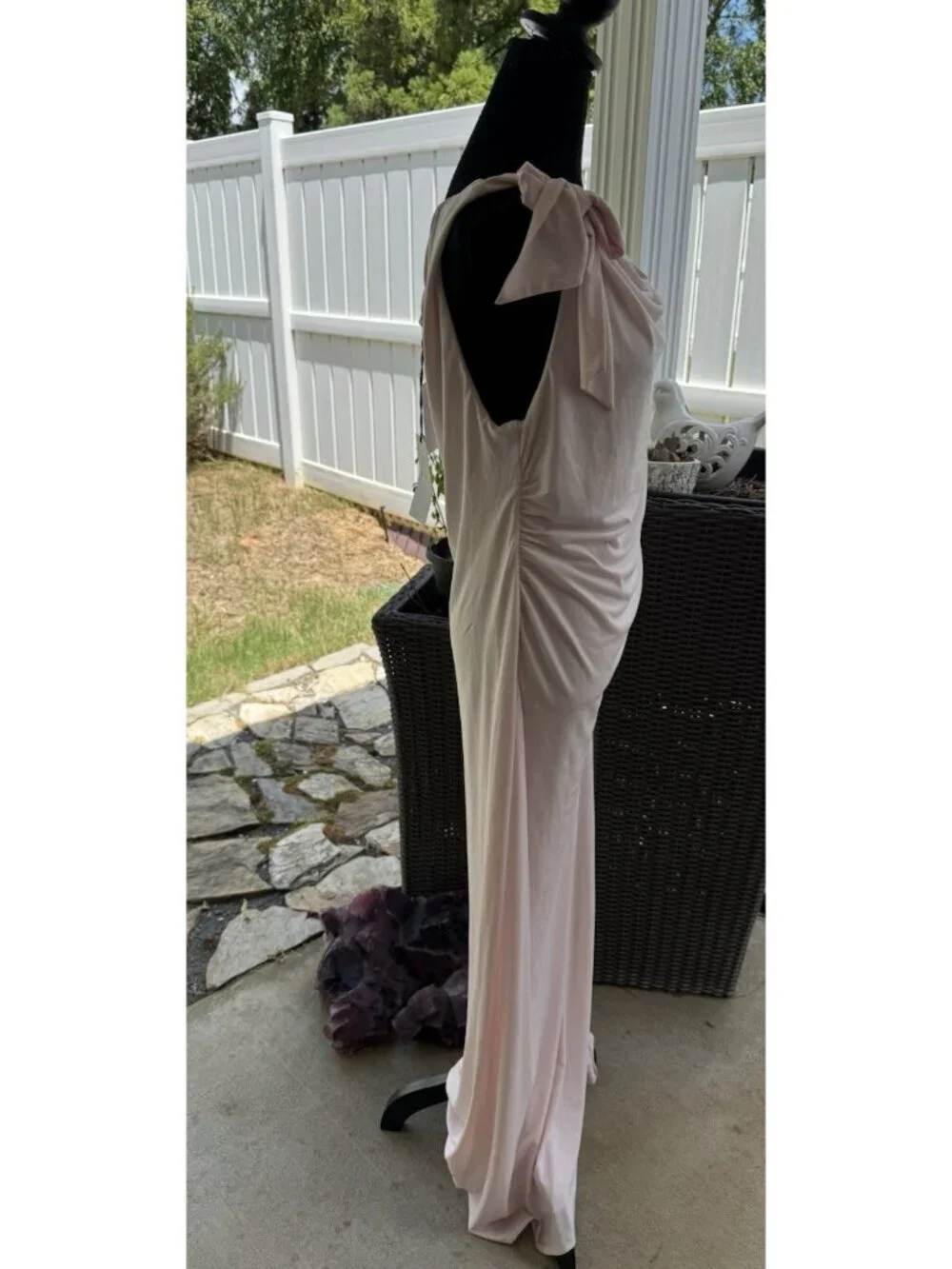 Wayf XL Ballet Pink One-Shoulder Long Formal Party Wedding Guest Gown NEW $128